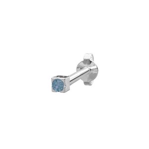 Piercing smykke - PIERCE52 ørestik blå topaz sølv 